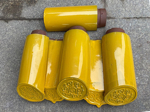 寺廟琉璃瓦-嫩黃